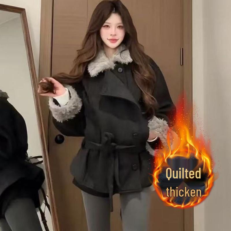 Women s Short Woolen Coat with Retro Fur Collar - Thickened for Winter 2025, Korean Style, Small Stature S
Women s Short Woolen Coat with Retro Fur Collar - Thickened for Winter 2025, Korean Style, Small Stature S