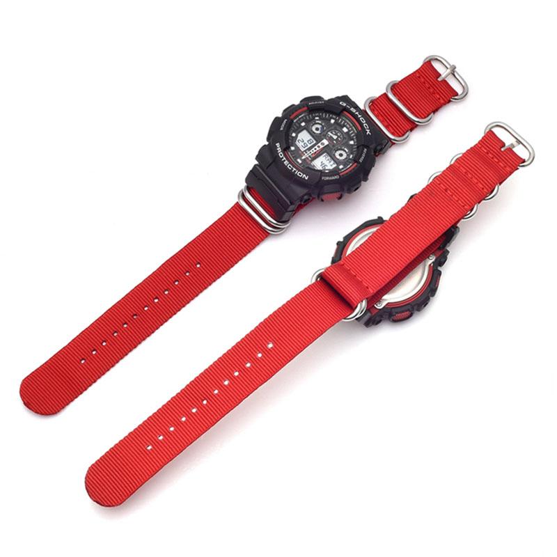 Nylon Canvas Watch Strap Replacement Watch Band with 5 Thicken Watch Band Loop for Casio GA-110/G-8900/DW-5600 Black
Nylon Canvas Watch Strap Replacement Watch Band with 5 Thicken Watch Band Loop for Casio GA-110/G-8900/DW-5600 Black