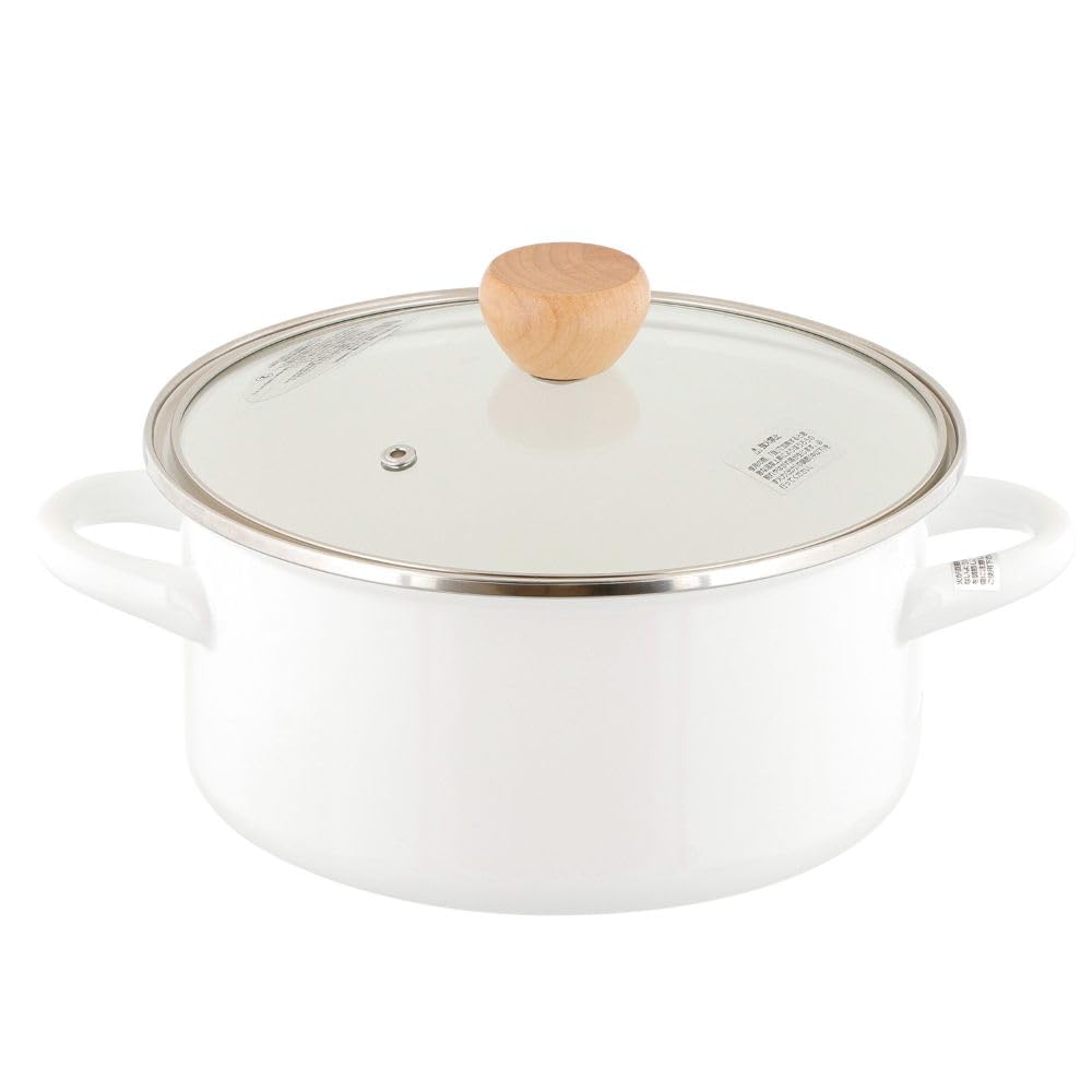 Bestco Pot Enamel Casserole 20cm with Glass Lid IH Gas Fire Compatible White Bran Two-handed NQ-0253
Bestco Pot Enamel Casserole 20cm with Glass Lid IH Gas Fire Compatible White Bran Two-handed NQ-0253