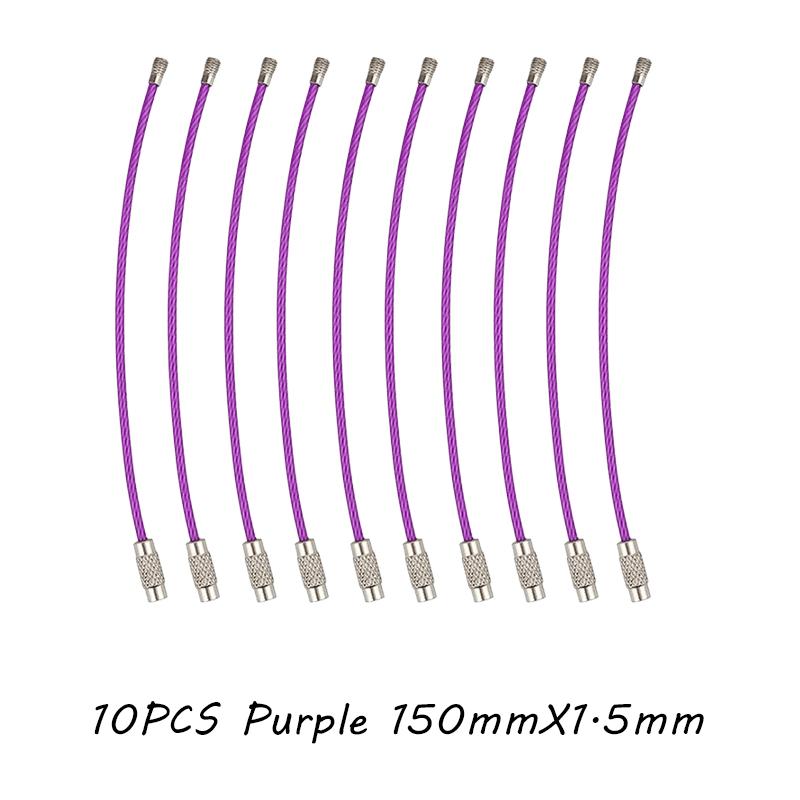 10PCS/Set Purple Stainless Steel Wire Keychain 150x1.5mm Screw Locking Durable DIY Luggage Tags Cable Rope Key Circle Gadget ZYF
10PCS/Set Purple Stainless Steel Wire Keychain 150x1.5mm Screw Locking Durable DIY Luggage Tags Cable Rope Key Circle Gadget ZYF