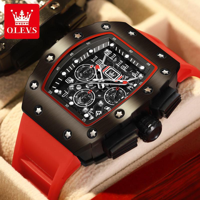 OLEVS Quartz Watch for Man Multifunctional Design Mens Watches Luminous Silicone Band Waterproof Wristwatch Male Gift
OLEVS Quartz Watch for Man Multifunctional Design Mens Watches Luminous Silicone Band Waterproof Wristwatch Male Gift