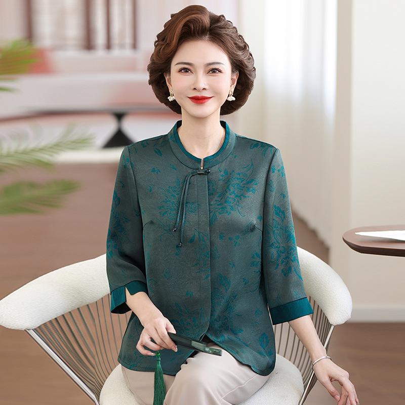 Elegant Chinese Style Seven-sleeve Shirt for Middle-aged and Elderly Women - Perfect for Summer and Formal Occasions 4XL (135-150 lbs) зелений
Elegant Chinese Style Seven-sleeve Shirt for Middle-aged and Elderly Women - Perfect for Summer and Formal Occasions 4XL (135-150 lbs) зелений