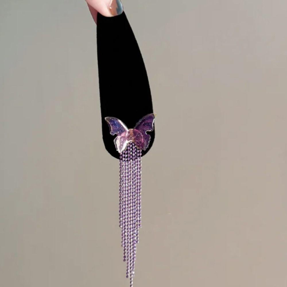 Crystal Ethnic Style Hair Hoop Purple Chinese Style Side Clip Butterfly Tassel Hair Clip Bride Style7
Crystal Ethnic Style Hair Hoop Purple Chinese Style Side Clip Butterfly Tassel Hair Clip Bride Style7