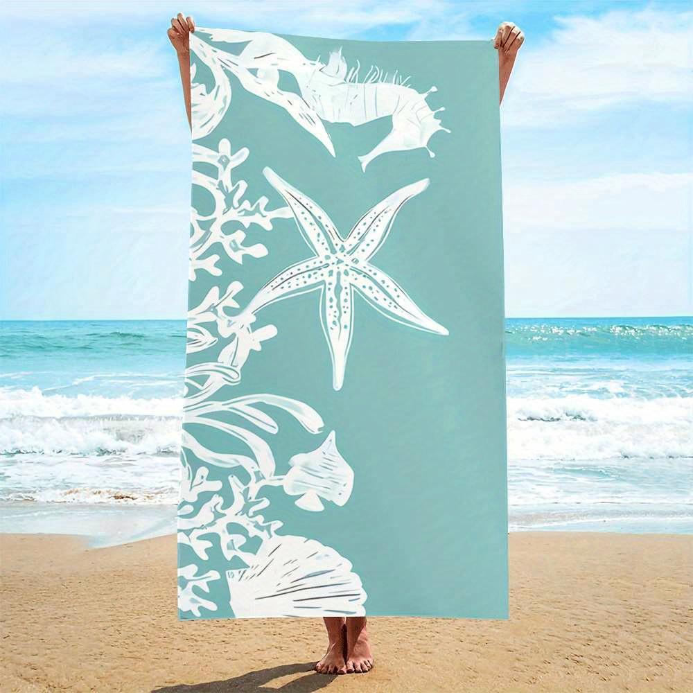 Ocean-Themed Seahorse Starfish Coral Pattern Towel, Quick-Dry Microfiber for Beach Pool Use W40*H60(CM)
Ocean-Themed Seahorse Starfish Coral Pattern Towel, Quick-Dry Microfiber for Beach Pool Use W40*H60(CM)