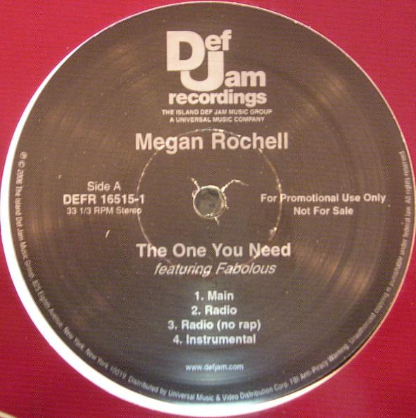 12inch Record MEGAN ROCHELL - The One You Need DEFR165151 Def Jam Recordi 2006 US Rap & Hip-Hop/R&B Used
12inch Record MEGAN ROCHELL - The One You Need DEFR165151 Def Jam Recordi 2006 US Rap & Hip-Hop/R&B Used