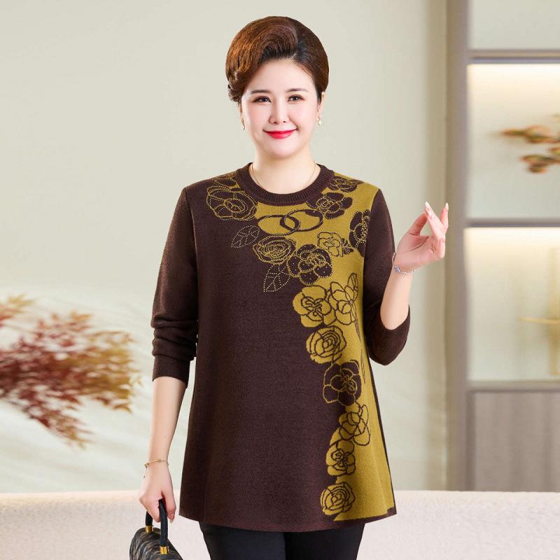 Plus Size Round Neck Wool Pullover for Overweight Middle-Aged and Elderly Women - Extra Wide Base Layer Knitwear for Autumn/Winter 8XL (200-220 jin)
Plus Size Round Neck Wool Pullover for Overweight Middle-Aged and Elderly Women - Extra Wide Base Layer Knitwear for Autumn/Winter 8XL (200-220 jin)
