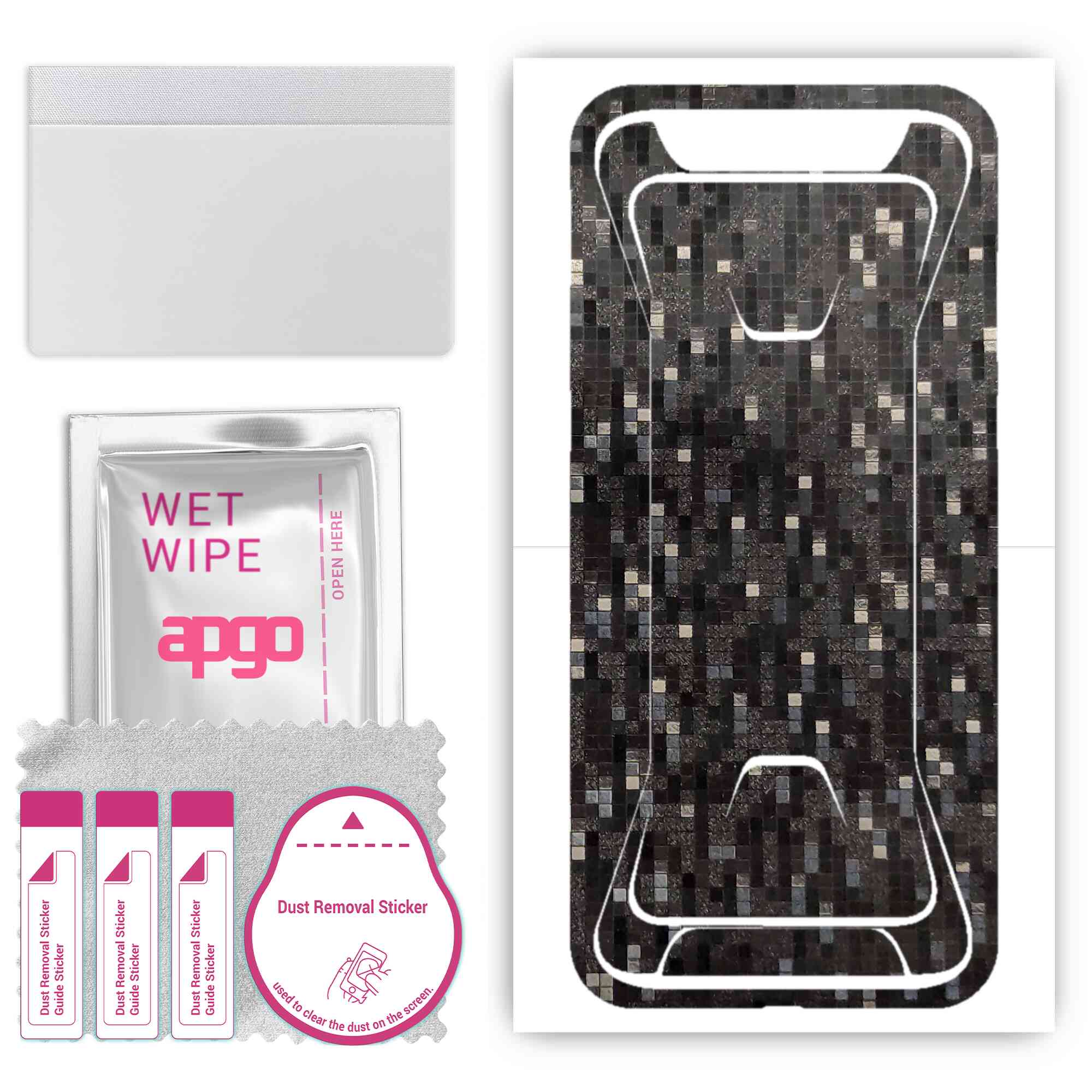 apgo Protective Skin Sticker for the back compatible with Black Shark, Wrap Film, Foil, Vinyl - Pattern Carbon Black Pixel
apgo Protective Skin Sticker for the back compatible with Black Shark, Wrap Film, Foil, Vinyl - Pattern Carbon Black Pixel