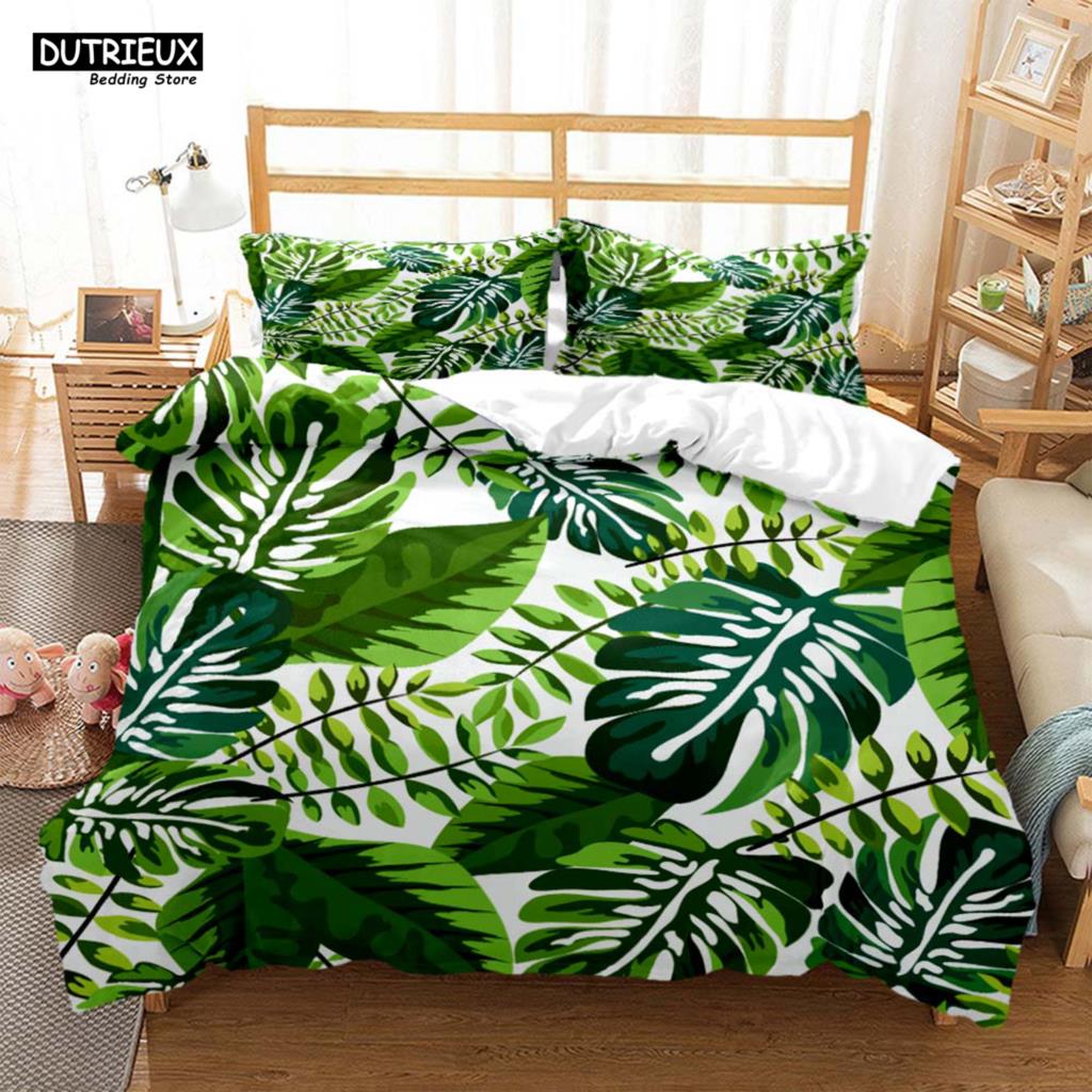 Green Leaf Fresh Printed Quilt Cover Pillow Cover Bedding Set Luxury Queen Bedding Set King Size Bedding Set EU Single(135*200cm)3pcs
Green Leaf Fresh Printed Quilt Cover Pillow Cover Bedding Set Luxury Queen Bedding Set King Size Bedding Set EU Single(135*200cm)3pcs