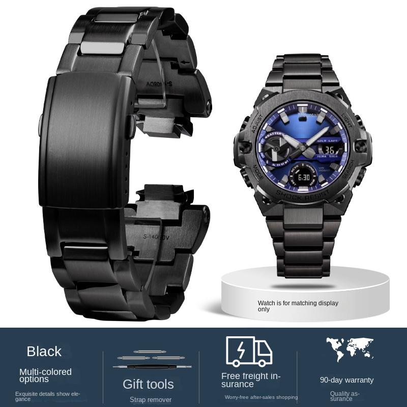 Для годинника Casio ремінець G-SHOCK GST-B400 опуклий суцільна нержавіюча сталь ремінець для годинника чоловічий Металевий модифікований Наручний ремінець Браслет аксесуари For GST-B400 чорний
Для годинника Casio ремінець G-SHOCK GST-B400 опуклий суцільна нержавіюча сталь ремінець для годинника чоловічий Металевий модифікований Наручний ремінець Браслет аксесуари For GST-B400 чорний