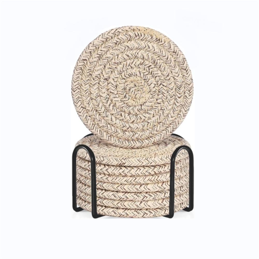 9pcs/pack 8 Coasters with 1 Stand, Cotton Absorbent Coasters, Minimalist Home Decoration Coaster Set, Wooden Tabletop Protection 11 cm
9pcs/pack 8 Coasters with 1 Stand, Cotton Absorbent Coasters, Minimalist Home Decoration Coaster Set, Wooden Tabletop Protection 11 cm