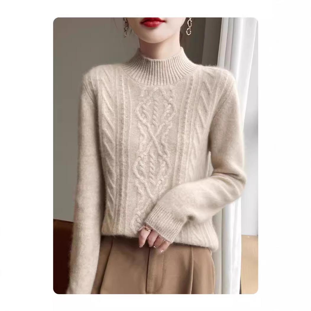 100% Pure Wool High Neck Sweater - Women s Autumn/Winter Long Sleeve Loose Knit Jumper Extra Large
100% Pure Wool High Neck Sweater - Women s Autumn/Winter Long Sleeve Loose Knit Jumper Extra Large