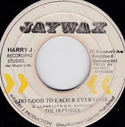 7inch Record HEPTONES Do Good To Each Everyone NONE Jaywax Jamaica Reggae Ska Dub Used
7inch Record HEPTONES Do Good To Each Everyone NONE Jaywax Jamaica Reggae Ska Dub Used