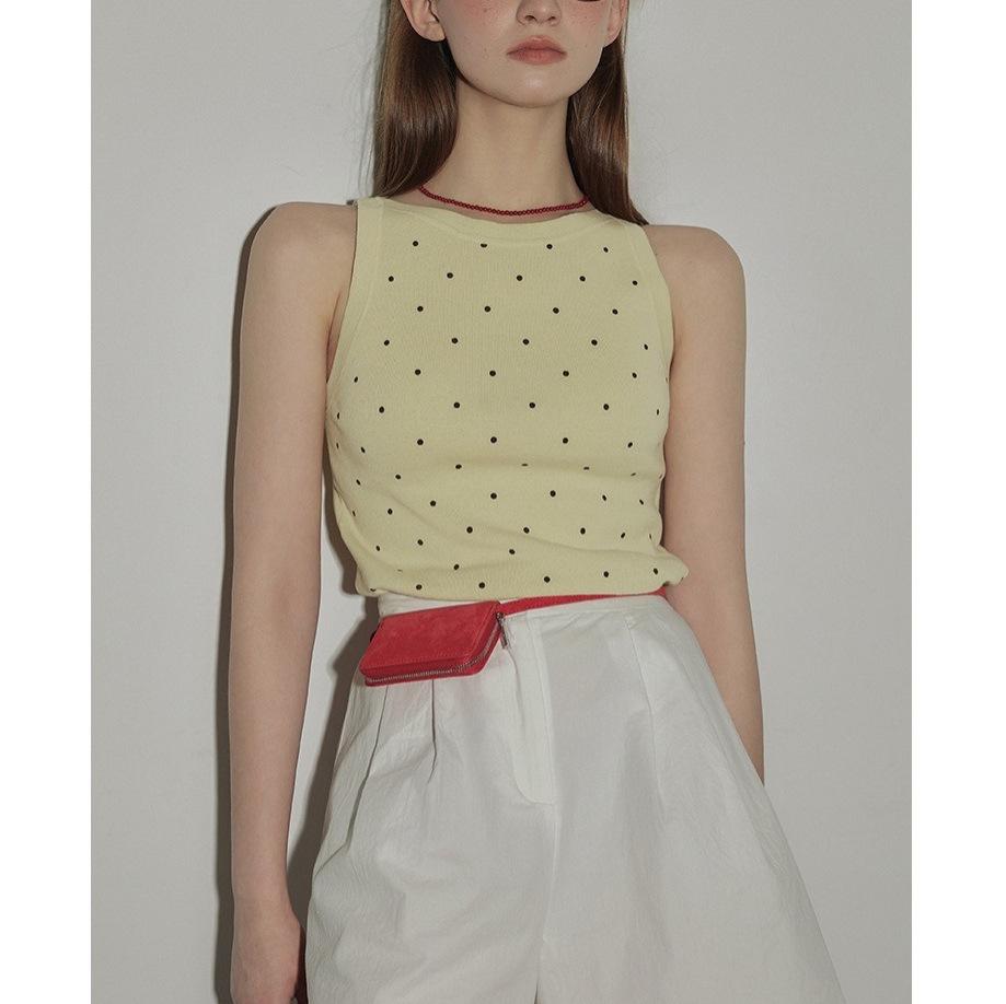 Fashion Trendsetter: Polka Dot Cotton Knitted Tank Top for Women - Summer Hot Girl Style One Size жовтий
Fashion Trendsetter: Polka Dot Cotton Knitted Tank Top for Women - Summer Hot Girl Style One Size жовтий
