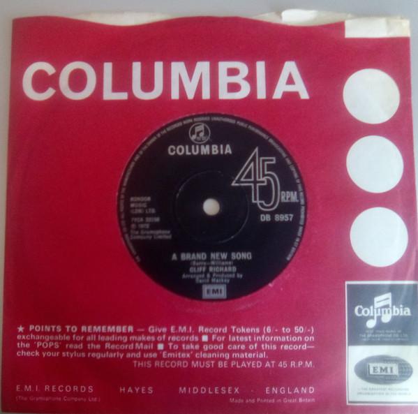 7inch Record CLIFF RICHARD A Brand New Song DB8957 Columbia 1972 UK Pop Used
7inch Record CLIFF RICHARD A Brand New Song DB8957 Columbia 1972 UK Pop Used