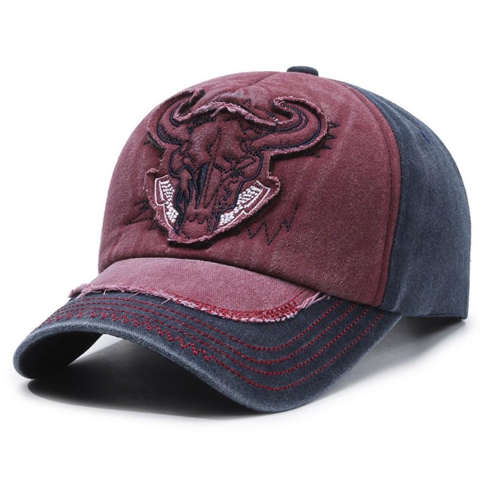 Hip Hop Bull Head Embroidered Baseball Cap Distressed Streetwear Hats Sun Hat For Man Women Unisex винний/синій
Hip Hop Bull Head Embroidered Baseball Cap Distressed Streetwear Hats Sun Hat For Man Women Unisex винний/синій