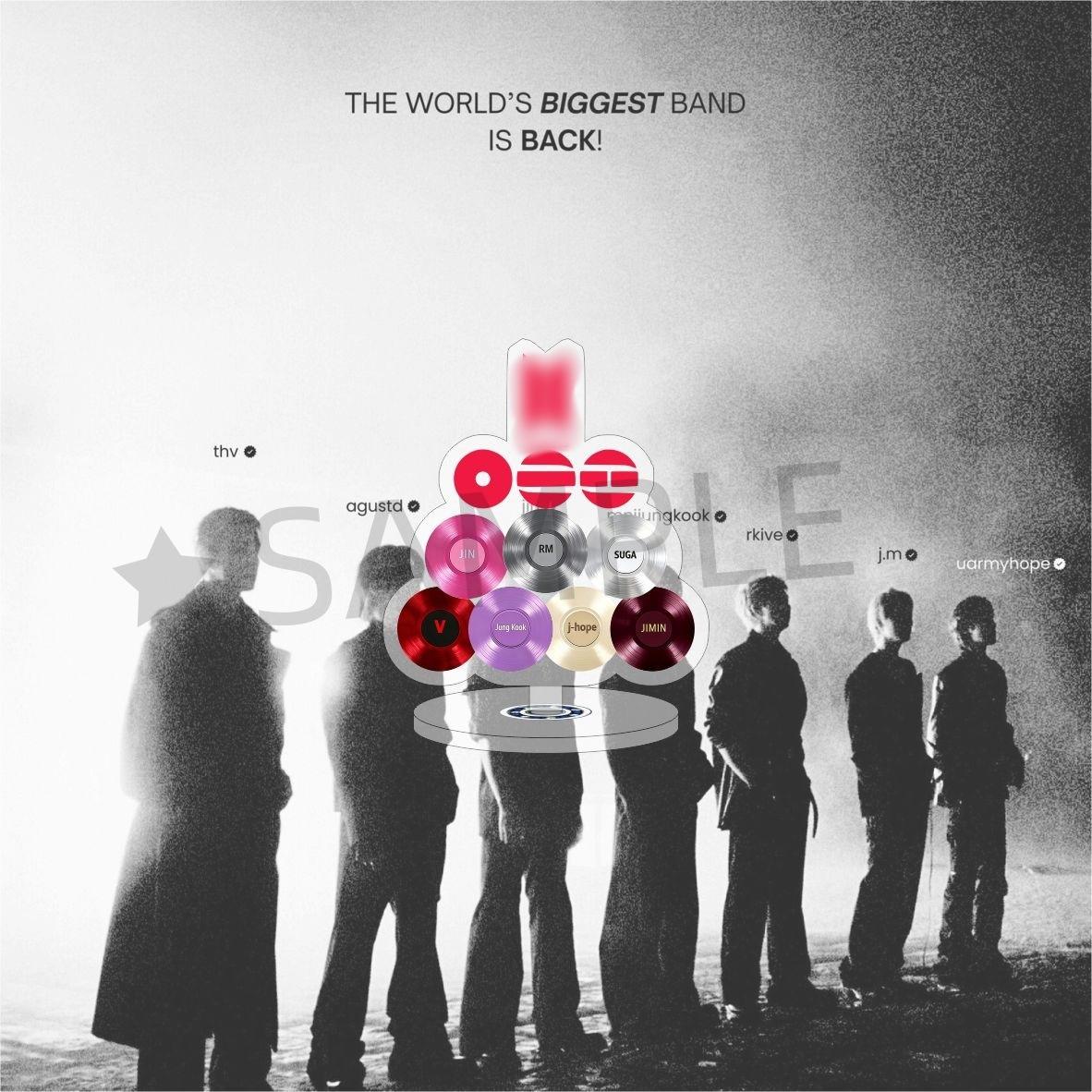 BTS Member Vinyl Record Rotating Acrylic Standee, 360° Spinning Double-Sided Bangtan Boys Figure Display, Kpop ARMY Fans Desk Decor BTS
BTS Member Vinyl Record Rotating Acrylic Standee, 360° Spinning Double-Sided Bangtan Boys Figure Display, Kpop ARMY Fans Desk Decor BTS