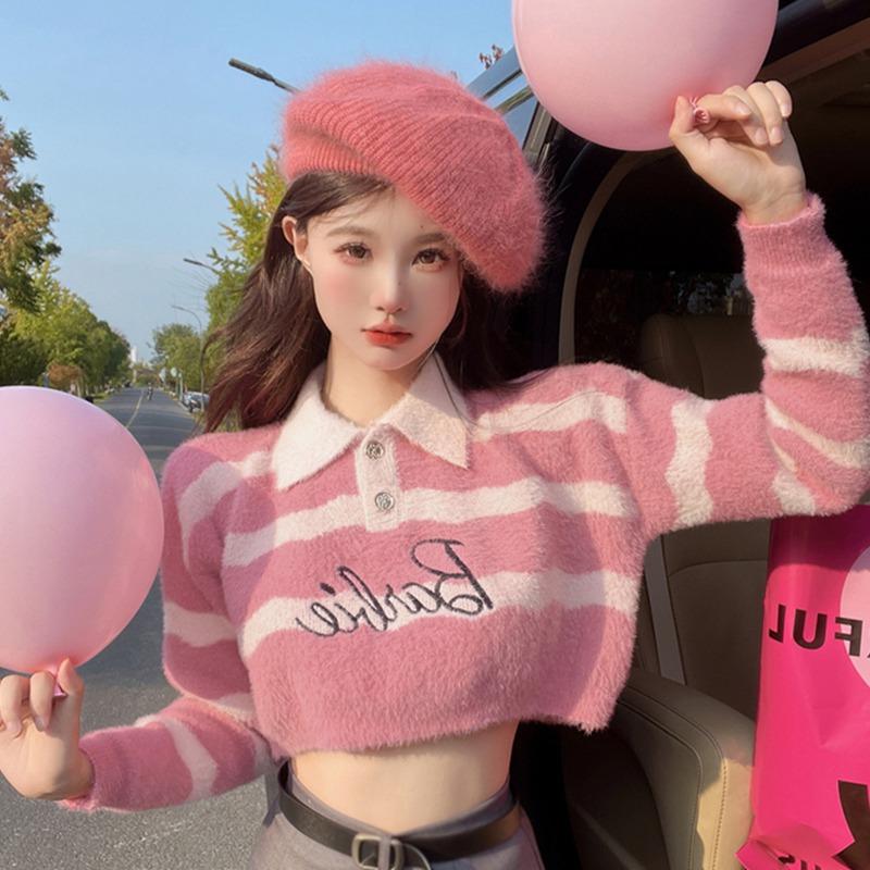 Женщины Полоса Норка Мех Свитер-Вниз Воротник Длинный Рукав Пуловер Свитер Осень Зима Топы
Женщины Полоса Норка Мех Свитер-Вниз Воротник Длинный Рукав Пуловер Свитер Осень Зима Топы