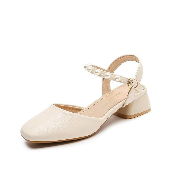 Sandals women s summer 2025 new square head one-word buckle strap thick heel medium heel bag head pearl gentle Roman style women s shoes 40
Sandals women s summer 2025 new square head one-word buckle strap thick heel medium heel bag head pearl gentle Roman style women s shoes 40