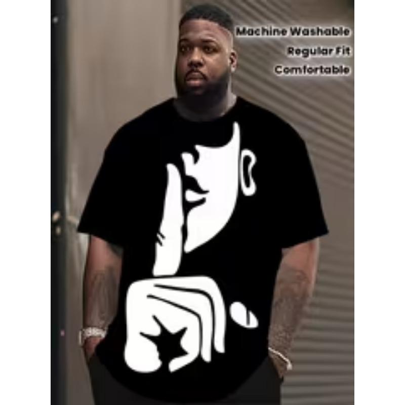 Men s Black T-Shirt with White Abstract Art Print - Breathable Short Sleeve Crew Neck, Casual Shirt for All Seasons 6XL
Men s Black T-Shirt with White Abstract Art Print - Breathable Short Sleeve Crew Neck, Casual Shirt for All Seasons 6XL