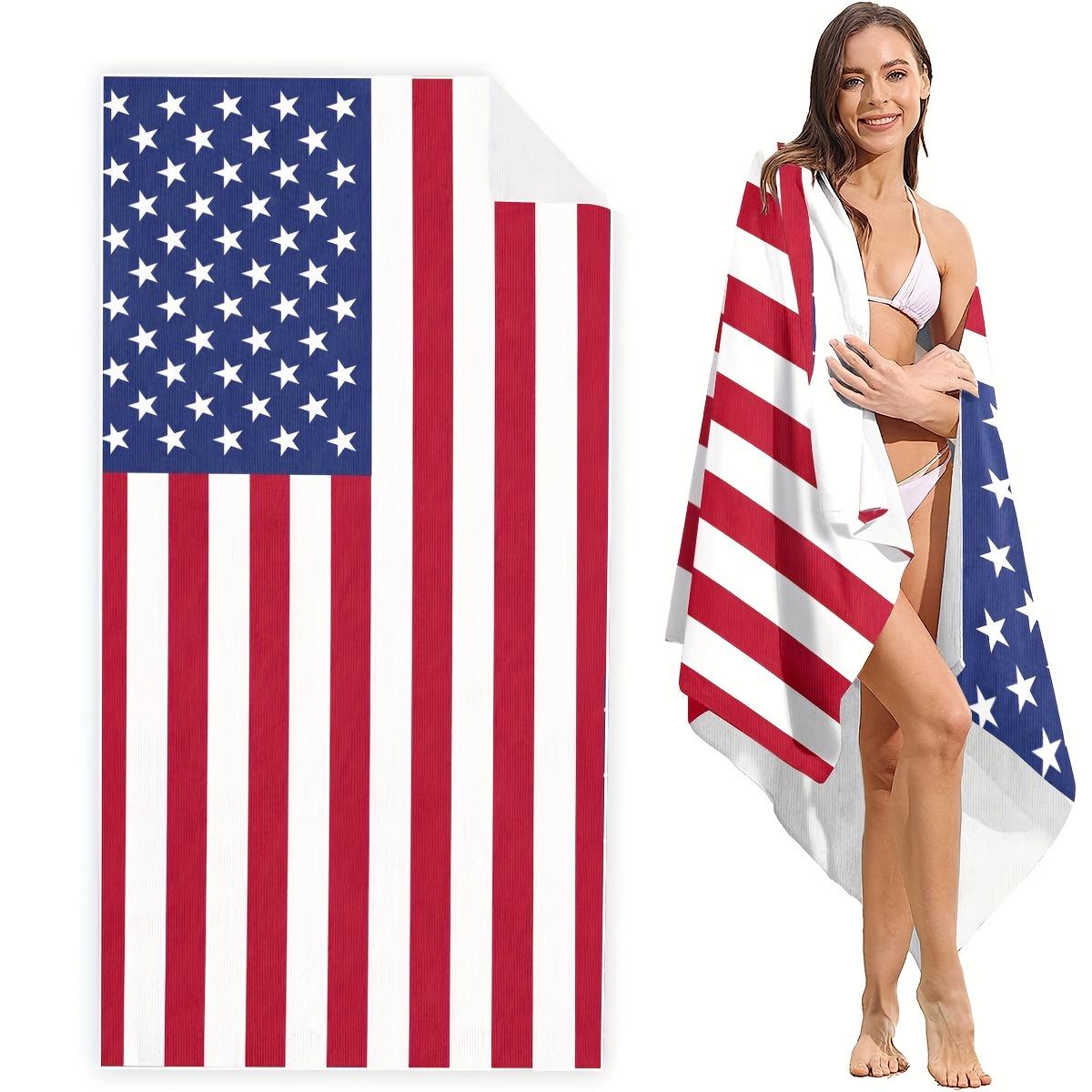 American flag pattern oversized beach towel, quick-drying bath towel, suitable for outdoor swimming, gym and camping W40*H60(CM)
American flag pattern oversized beach towel, quick-drying bath towel, suitable for outdoor swimming, gym and camping W40*H60(CM)