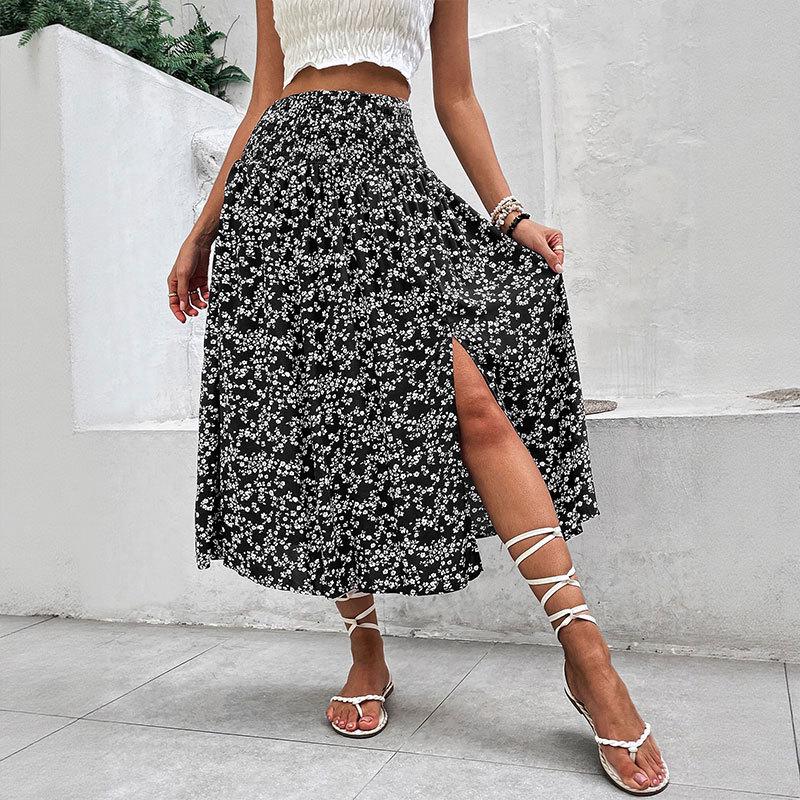 Summer Fresh Style Blue Floral Print Midi Skirt - European & American Casual Vacation Wear S чорний
Summer Fresh Style Blue Floral Print Midi Skirt - European & American Casual Vacation Wear S чорний