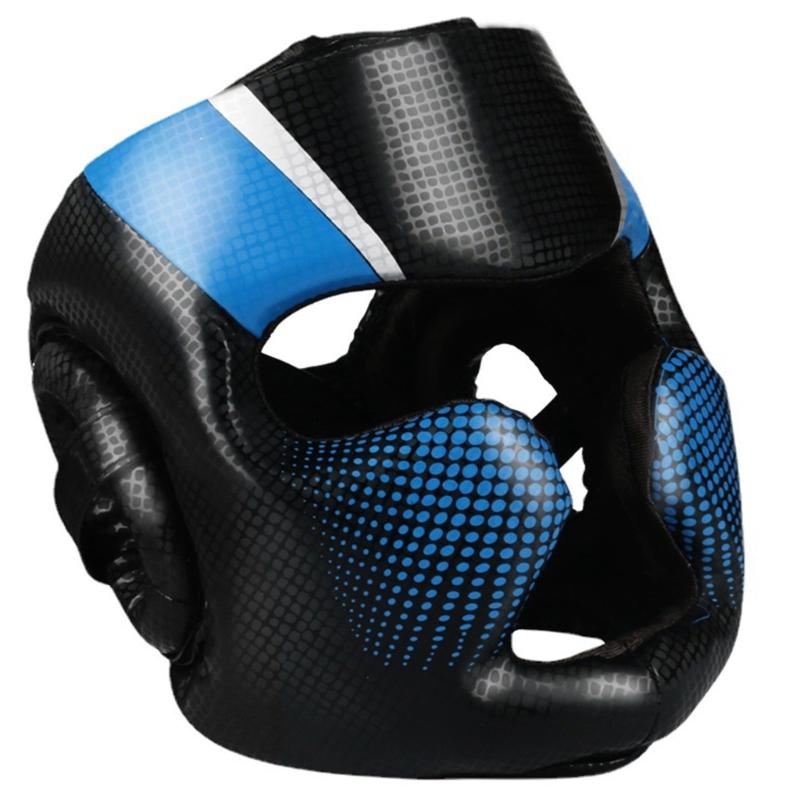 PU Leather Kick Boxing Helmets Martial Art Headgear Protector Safety Helmets Boxing Head Protection Fitness Equipment L синій
PU Leather Kick Boxing Helmets Martial Art Headgear Protector Safety Helmets Boxing Head Protection Fitness Equipment L синій