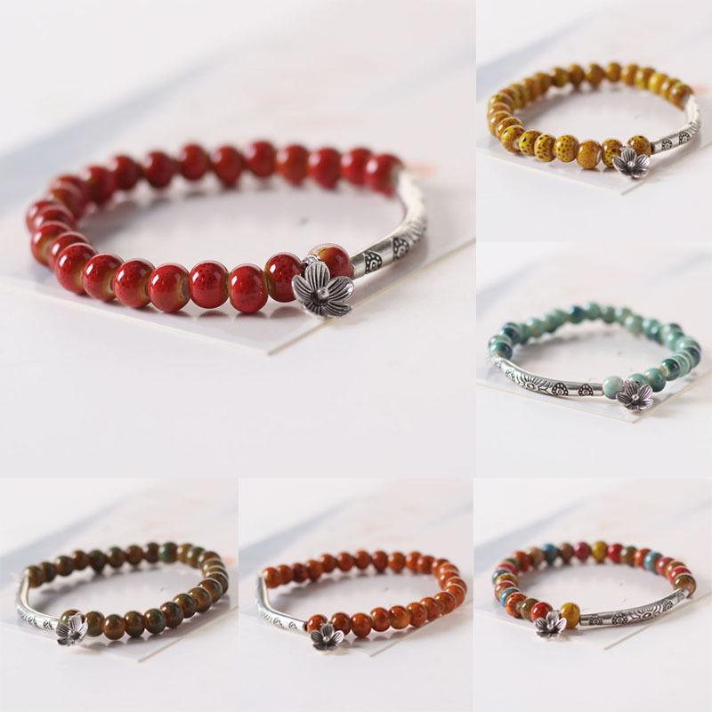 Sweet Ceramic Beaded Bracelet with Small Flower for Girls - Simple and Stylish Accessory
Sweet Ceramic Beaded Bracelet with Small Flower for Girls - Simple and Stylish Accessory