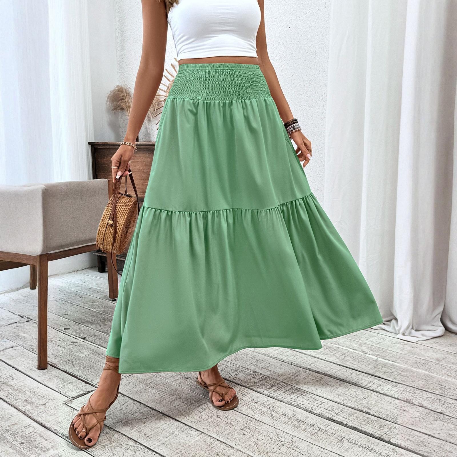 Женская модная плиссированная юбка с цветочным принтом и эластичным поясом, свободная юбка-трапеция с карманом XL зелёный
Женская модная плиссированная юбка с цветочным принтом и эластичным поясом, свободная юбка-трапеция с карманом XL зелёный