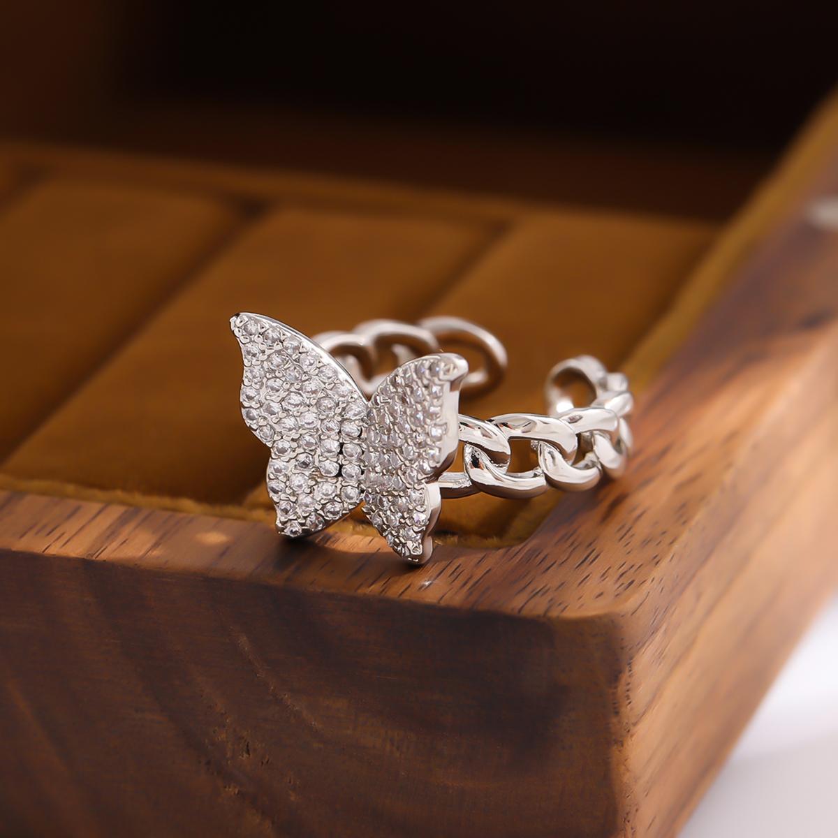 New Fashion Elegant Full Of Crystal Butterfly 925 Sterling Silver Personality Sweet Exquisite Opening Rings R394 серебряный
New Fashion Elegant Full Of Crystal Butterfly 925 Sterling Silver Personality Sweet Exquisite Opening Rings R394 серебряный