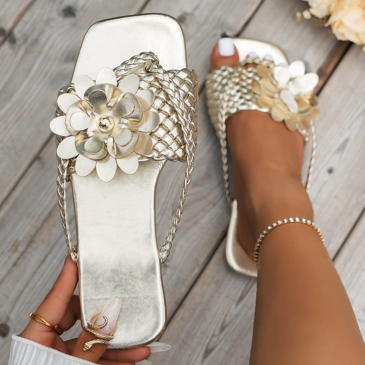 Женские шлепанцы с цветком, новые, большого размера, плетеные через палец, женские прохладные тапочки 36 золотой
Женские шлепанцы с цветком, новые, большого размера, плетеные через палец, женские прохладные тапочки 36 золотой