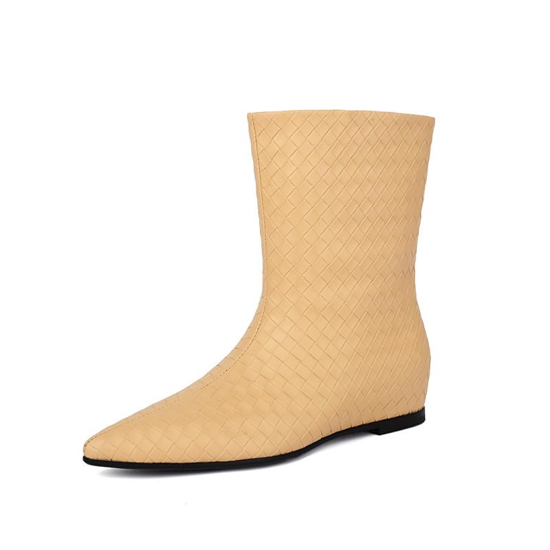Women s flat-bottomed short boots spring and autumn large size European and American style woven casual short boots 34
Women s flat-bottomed short boots spring and autumn large size European and American style woven casual short boots 34