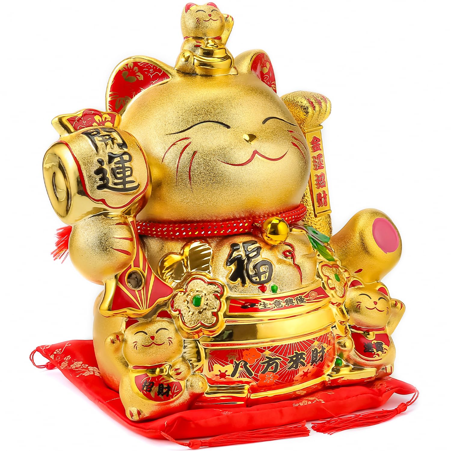 EnergyPower Golden Good Luck Electric Lucky Cat Изготовлен из фарфора, большая модель премиум-класса, в комплекте с подушкой, золотой, золотой, манеки-кот ручной работы, милый
EnergyPower Golden Good Luck Electric Lucky Cat Изготовлен из фарфора, большая модель премиум-класса, в комплекте с подушкой, золотой, золотой, манеки-кот ручной работы, милый