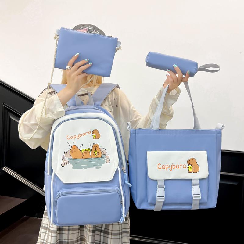 Student Four-Piece Set Schoolbag Women s c Cartoon Backpack Childdren Lightweight Backpack
Student Four-Piece Set Schoolbag Women s c Cartoon Backpack Childdren Lightweight Backpack