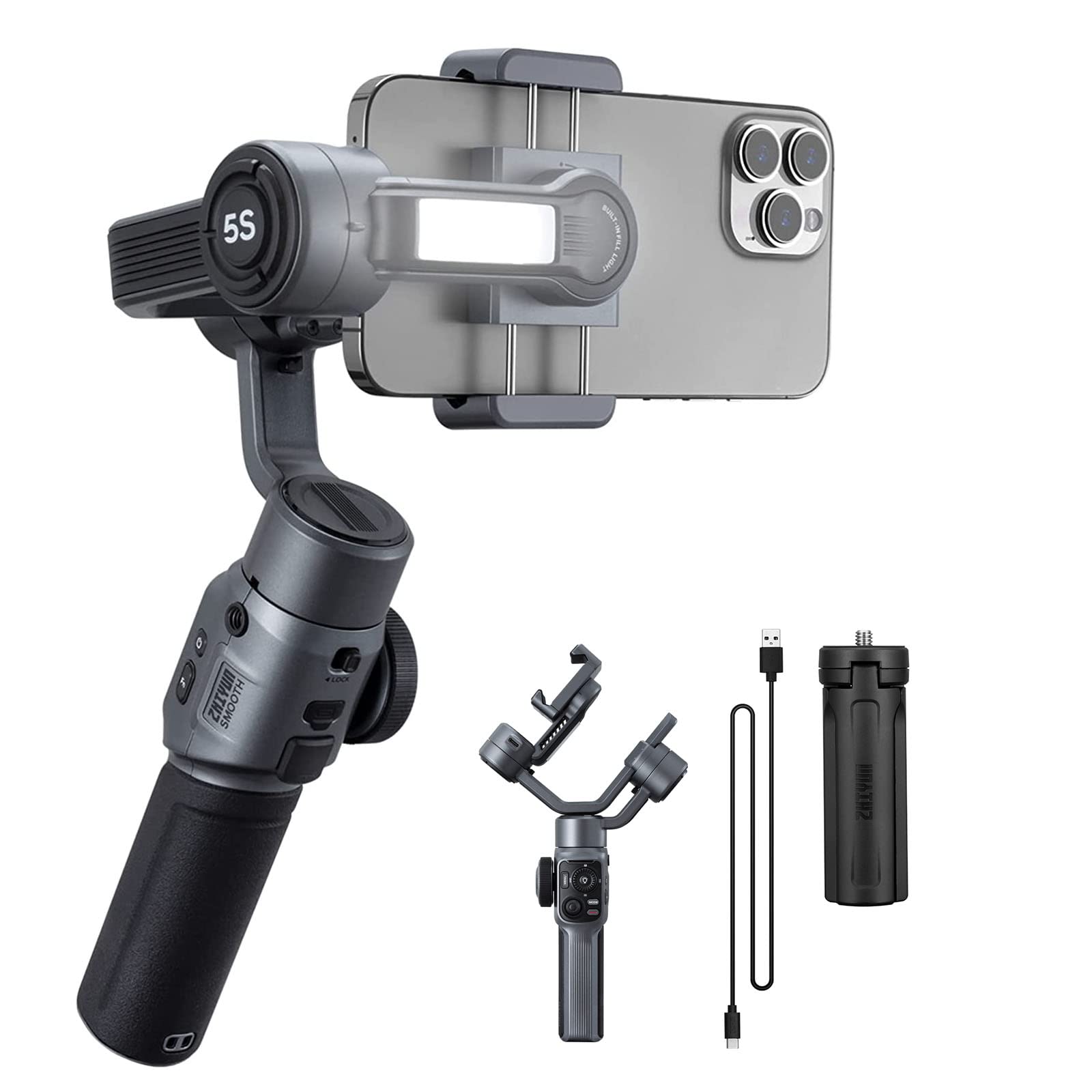 Авторизованный стабилизатор Zhiyun Smooth 5S для смартфона, вращение, свободный угол, магнитный заполняющий свет, шаблон съемки с использованием искусственного интеллекта, подвес для Android Vlog
Авторизованный стабилизатор Zhiyun Smooth 5S для смартфона, вращение, свободный угол, магнитный заполняющий свет, шаблон съемки с использованием искусственного интеллекта, подвес для Android Vlog