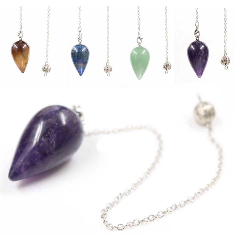 Reiki Healing Natural Crystal Pendulum Length 18cm Dowsing Pendulum Water Drop Pendant Neckalce
Reiki Healing Natural Crystal Pendulum Length 18cm Dowsing Pendulum Water Drop Pendant Neckalce