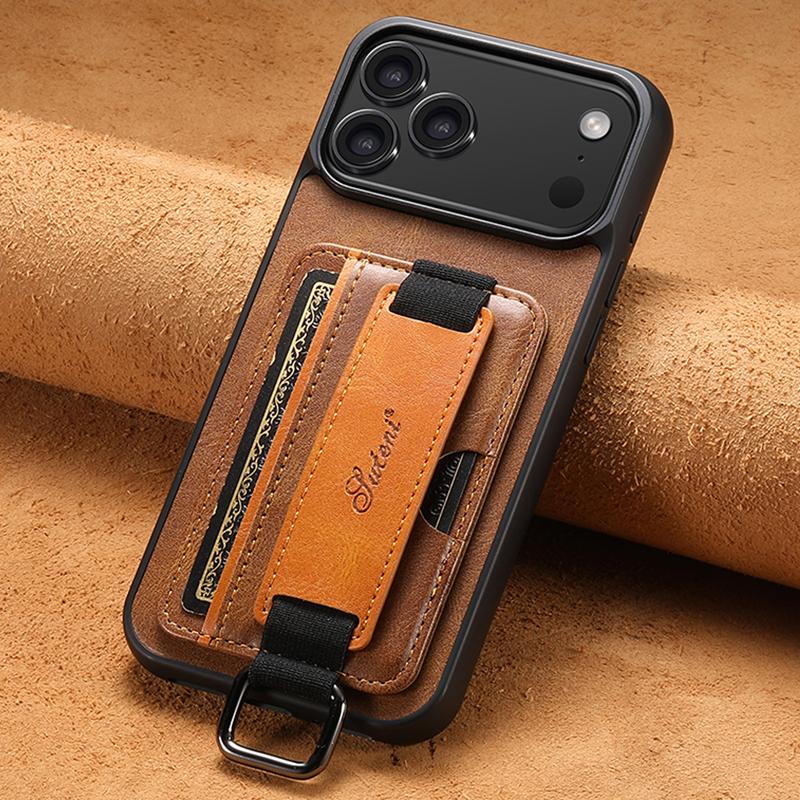 For iPhone 17 16 15 Pro Max 17 Air Case Portable Leather Bracket Wristband Cover With Card Holder and Ring Buckle for iPhone 16e iPhone17 Pro Max
For iPhone 17 16 15 Pro Max 17 Air Case Portable Leather Bracket Wristband Cover With Card Holder and Ring Buckle for iPhone 16e iPhone17 Pro Max