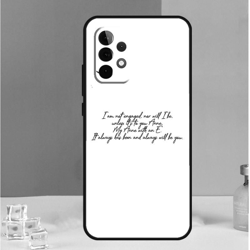 Anne with an E For Samsung Galaxy A16 A26 A36 A56 A13 A33 A53 A05 A06 A54 A34 A14 A32 A52 A55 A35 A15 Case Samsung A24 4G
Anne with an E For Samsung Galaxy A16 A26 A36 A56 A13 A33 A53 A05 A06 A54 A34 A14 A32 A52 A55 A35 A15 Case Samsung A24 4G