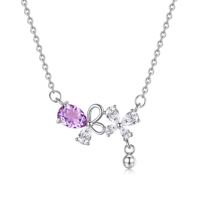 Natural crystal stone s925 sterling silver necklace women s light luxury garnet olivine butterfly love flower niche collarbone chain 925 silver
Natural crystal stone s925 sterling silver necklace women s light luxury garnet olivine butterfly love flower niche collarbone chain 925 silver
