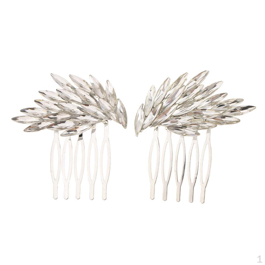 1 Pair Crystal Rhinestone Hair Clip Wedding Bride Princess Prom Pins Comb Various Design Angel wings - Silver
1 Pair Crystal Rhinestone Hair Clip Wedding Bride Princess Prom Pins Comb Various Design Angel wings - Silver