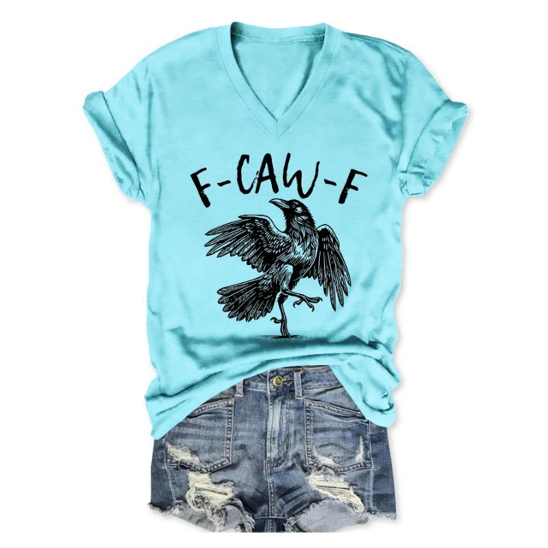 New Summer Fashion and Casual F Caw F2 Letter Crow Print Mother s T-shirt V-neck Short-sleeved Shirt XL
New Summer Fashion and Casual F Caw F2 Letter Crow Print Mother s T-shirt V-neck Short-sleeved Shirt XL