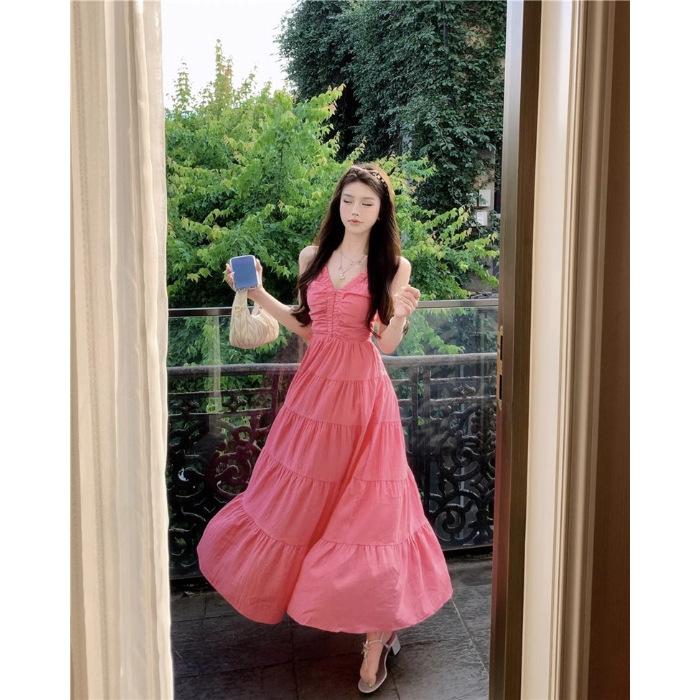 Pink sweet first love dating dress summer backless design feeling waist and thin temperament gentle medium and long skirt XL рожевий
Pink sweet first love dating dress summer backless design feeling waist and thin temperament gentle medium and long skirt XL рожевий