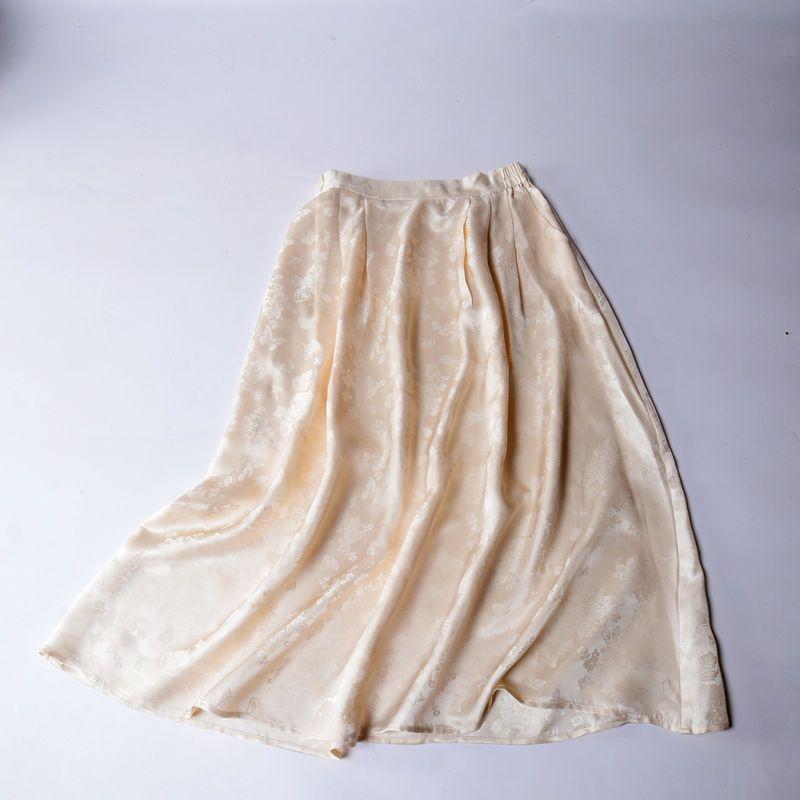 Jacquard Black A- line Large Swing Skirt Pocket Slim Looking Silk
Jacquard Black A- line Large Swing Skirt Pocket Slim Looking Silk