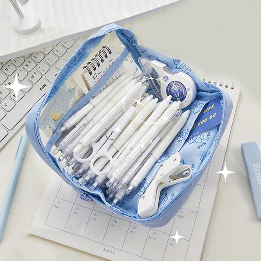 Transparent Makeup Cosmetic Pouch Large Capacity Stationery Bag Simple Pen Pouch Children
Transparent Makeup Cosmetic Pouch Large Capacity Stationery Bag Simple Pen Pouch Children