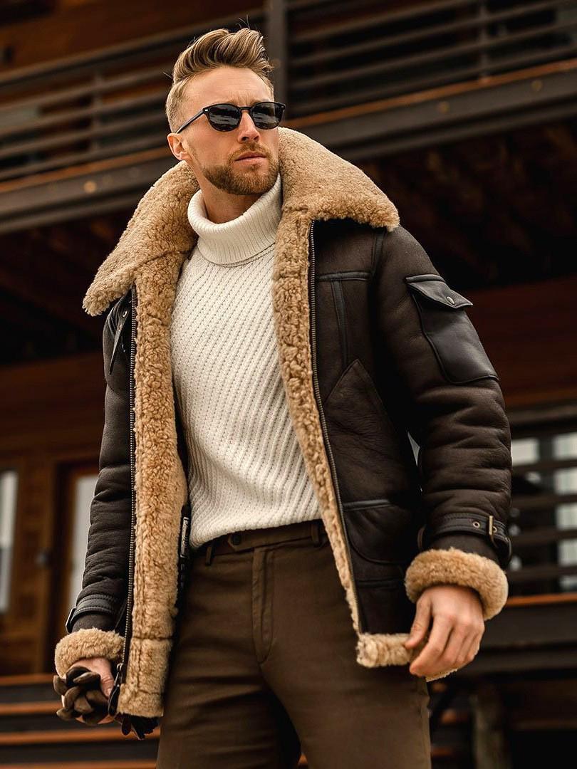Men s Winter Large Size Warm Leather Jacket with Thick Fur Lining XL кавовий
Men s Winter Large Size Warm Leather Jacket with Thick Fur Lining XL кавовий