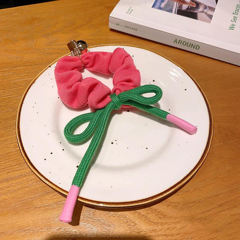 2025 Новая Высокоэластичная Повязка на Голову с Бантом Премиальные Женские Кольца для Волос Летние Кольца-Кишки Милые Аксессуары для Волос циан