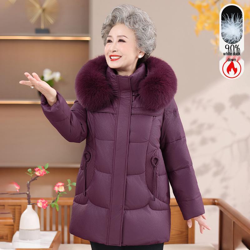 Grandma s 2026 New Style Women s Winter Down Jacket with Big Fur Collar for Middle-aged & Elderly - Warm White Duck Down Coat 3XL (suggested 110-125 jin)
Grandma s 2026 New Style Women s Winter Down Jacket with Big Fur Collar for Middle-aged & Elderly - Warm White Duck Down Coat 3XL (suggested 110-125 jin)