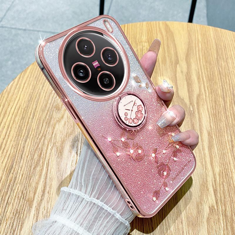 KADEM For vivo X100 5G Phone Case Ring Kickstand Glitter Powder TPU Phone Cover Rose Gold
KADEM For vivo X100 5G Phone Case Ring Kickstand Glitter Powder TPU Phone Cover Rose Gold