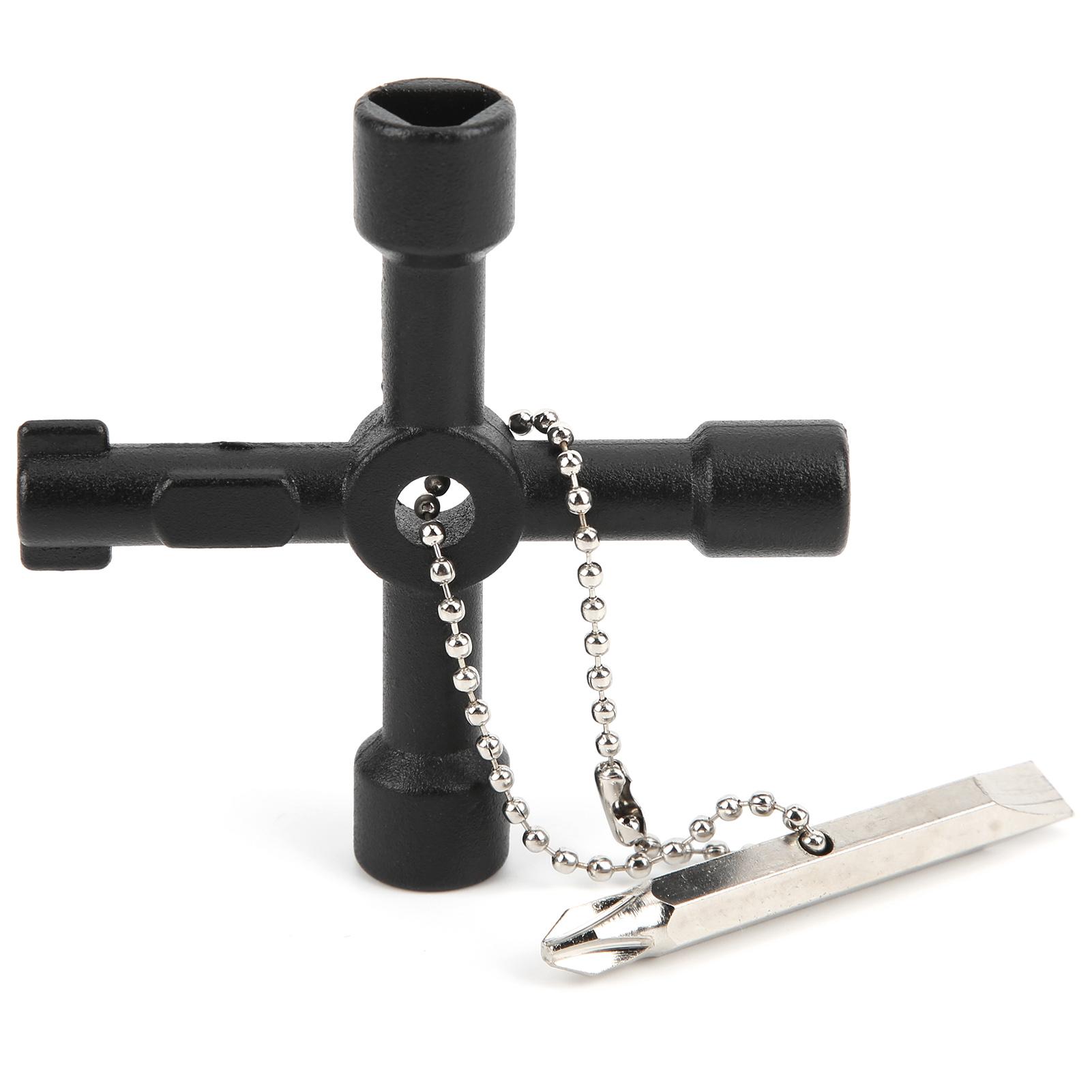 MultiFunction Key Wrench Cross Universal Elevator Electric Box Water Meter Plumber Tool
MultiFunction Key Wrench Cross Universal Elevator Electric Box Water Meter Plumber Tool