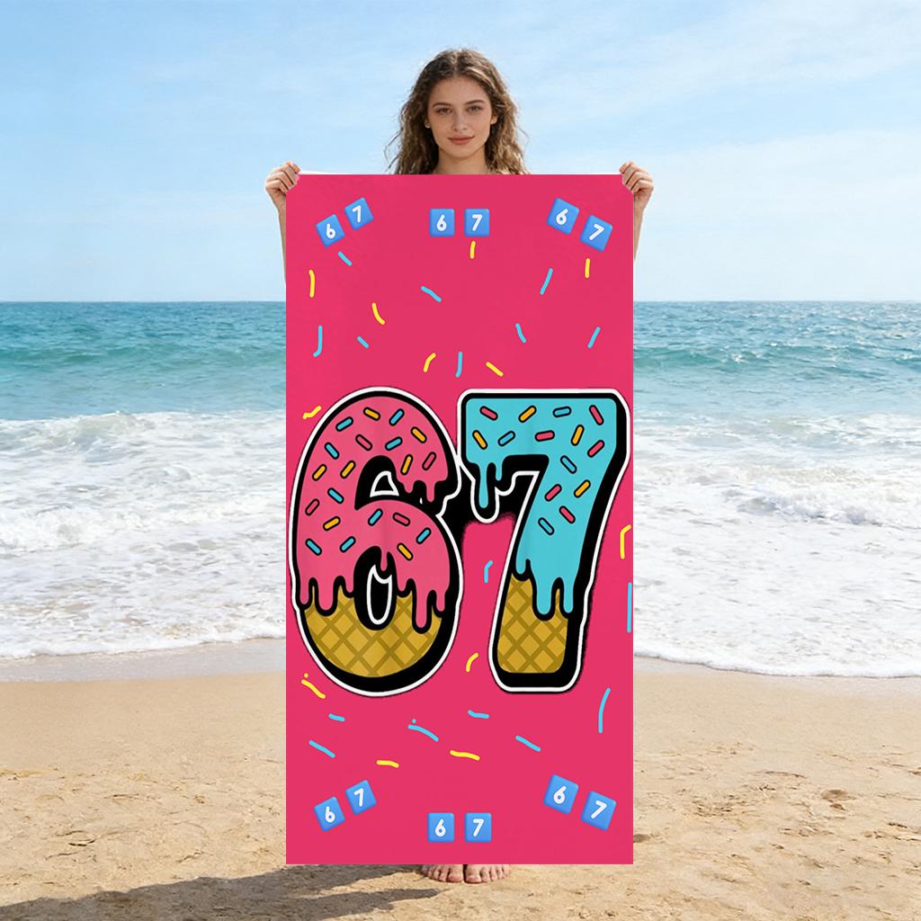 Six Seven 67 Friendship ice Cream Beach Towel Quick-drying Super Absorbent Suitable for Beach Vacation Pool Gym Gift for Friends W30*H60(CM)
Six Seven 67 Friendship ice Cream Beach Towel Quick-drying Super Absorbent Suitable for Beach Vacation Pool Gym Gift for Friends W30*H60(CM)