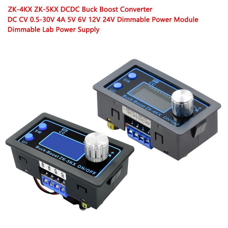 ZK-4KX ZK-5KX DCDC Підвищувально-знижувальний перетворювач DC CV 0.5-30В 4А 5В 6В 12В 24В Димований модуль живлення Димований лабораторний блок живлення
ZK-4KX ZK-5KX DCDC Підвищувально-знижувальний перетворювач DC CV 0.5-30В 4А 5В 6В 12В 24В Димований модуль живлення Димований лабораторний блок живлення